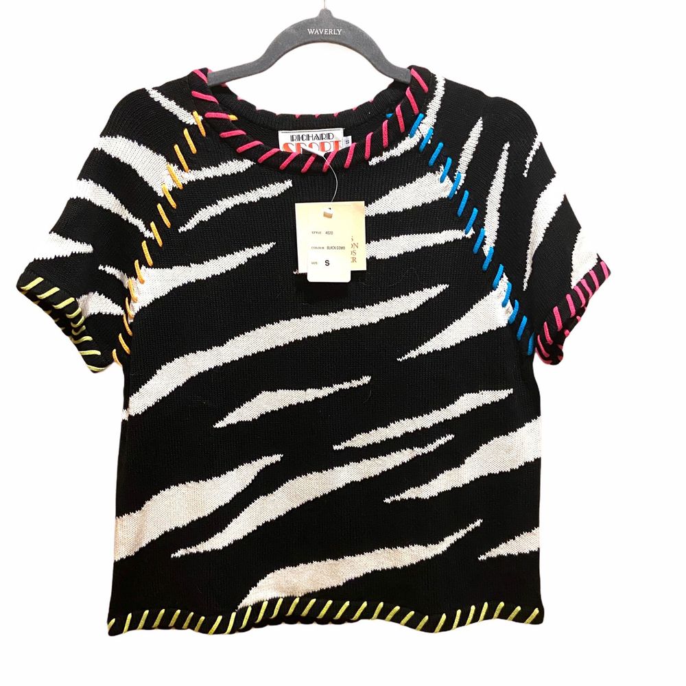 Vintage Richard Sport Sweater Zebra Print